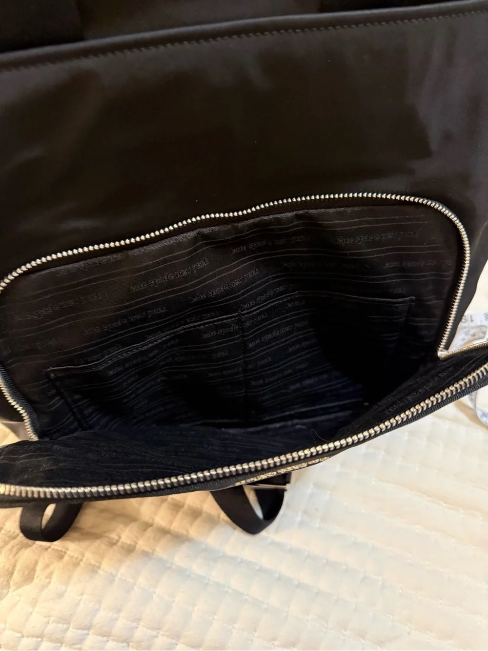 kate spade Black Nylon Convertible Backpack Tote Bag